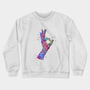 Okay hand sign symbol Crewneck Sweatshirt